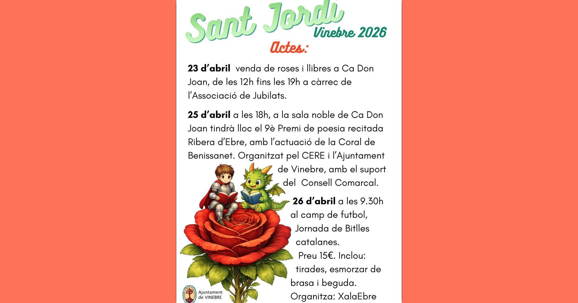 Sant Jordi 2026 a Vinebre
