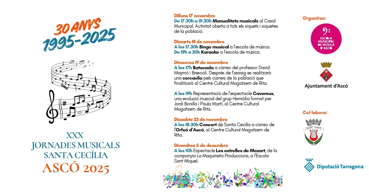 Concert de Santa Cec�lia de l�Orfe� d�Asc� (dins les XXX Jornades Musicals)