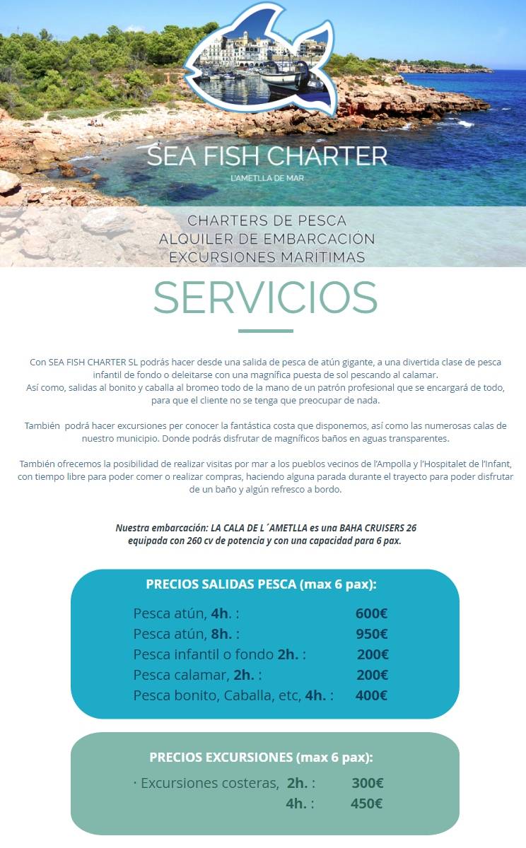Sortides de pesca i excursions mar�times (especial Setmana Santa)