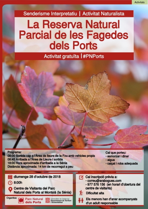 La Reserva Natural Parcial de les Fagedes dels Ports La Reserva Natural Parcial de les Fagedes dels Ports