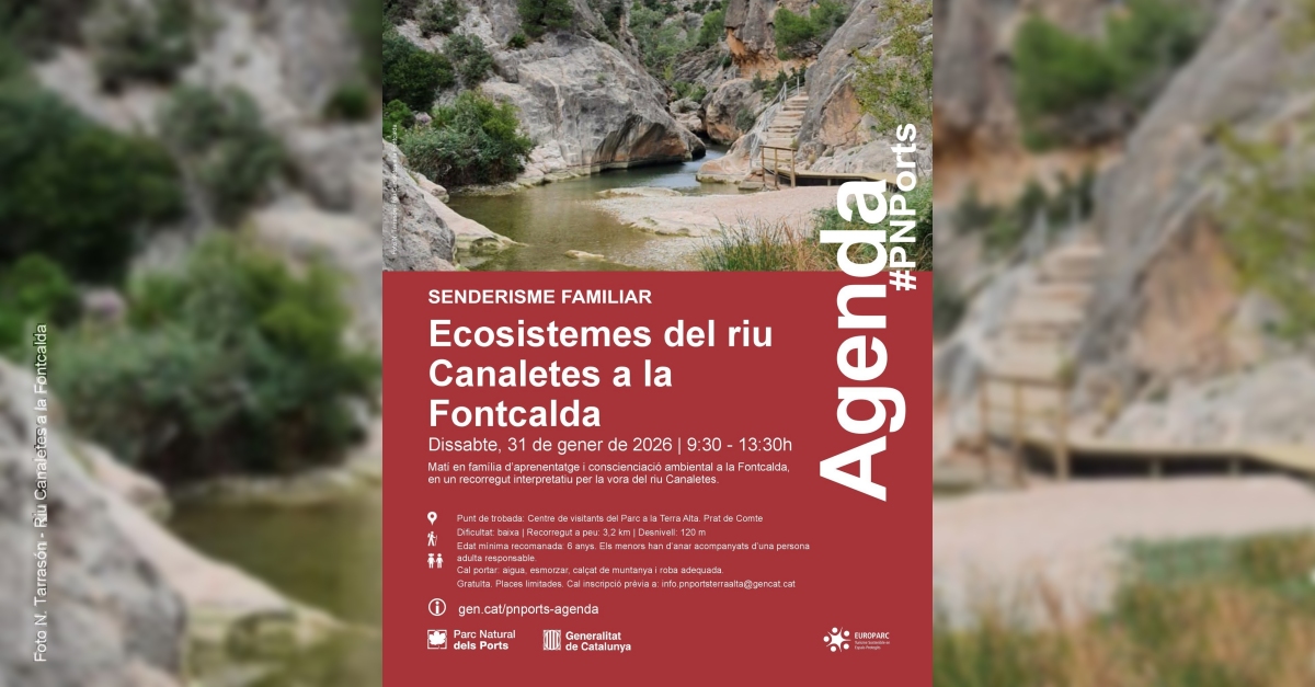 Senderismo familiar �Ecosistemas del r�o Canaletes en la Fontcalda�