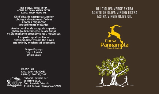 Soldebre saca una edici�n limitada de botellas de aceite para la Cursa Panxampla de Alfara de Carles | EbreActiu.cat, revista digital de ocio activo | Terres de l&rsquo;Ebre...