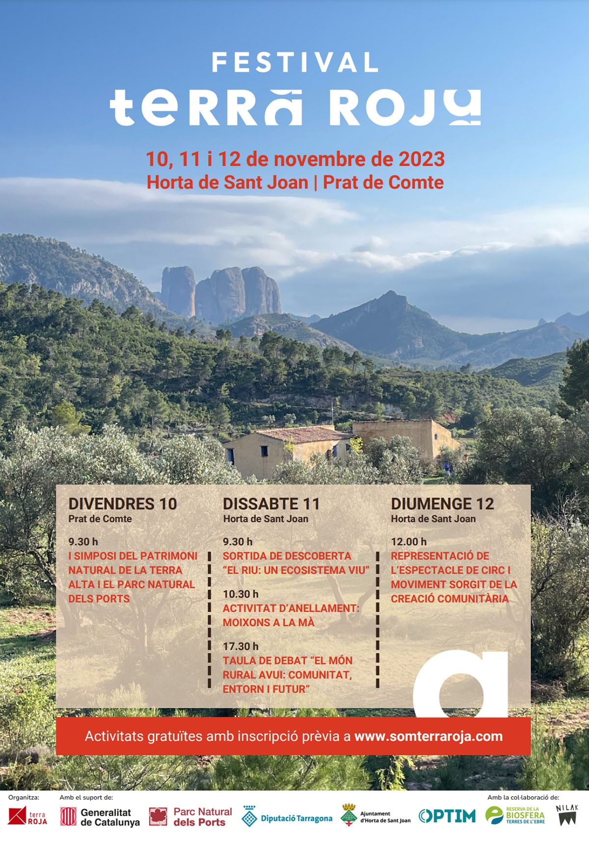 El Festival Terra Roja s&rsquo;estrena amb l&rsquo;objectiu de posar en valor el ruralisme i el patrimoni natural a la Terra Alta | EbreActiu.cat, revista digital d&rsquo;oci actiu | Terres de l&rsquo;Ebre ...