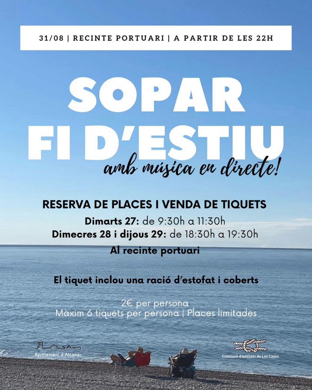 Sopar fi d’estiu a les Cases d’Alcanar Sopar fi d’estiu a les Cases d’Alcanar