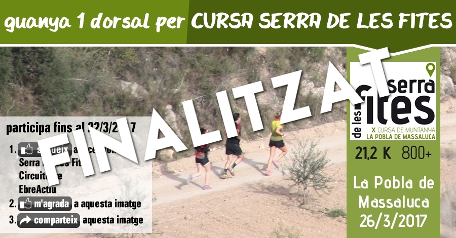 [finalitzat] Sorteig 1 dorsal: Cursa Serra de les Fites (21,2 Km i 800m+) del 26/3/2017 | EbreActiu.cat, revista digital d’oci actiu | Terres de l’Ebre ...