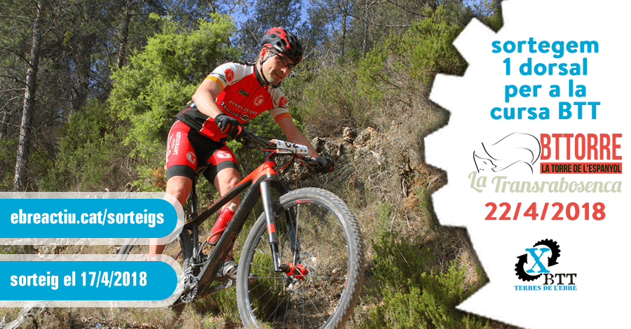<p>Sorteig 1 dorsal per a Cursa BTT La Transrabosenca de La Torre de l’Espanyol - 22/4/2018</p>