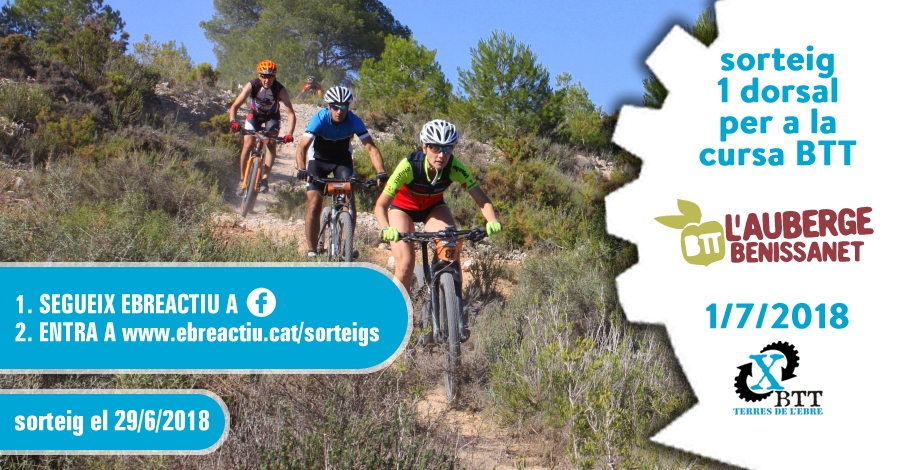 <p>Sorteig 1 dorsal per a Cursa BTT L’Auberge de Benissanet 1/7/2018</p>