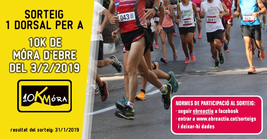 <p>Sorteig 1 dorsal per als 10K de Mra d’Ebre del 3/2/2019</p>