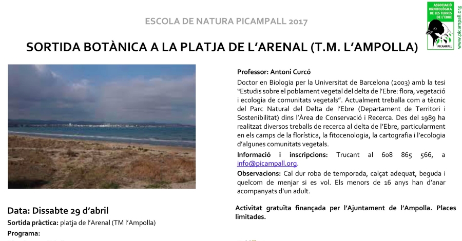 Sortida bot�nica a la platja de l�Arenal