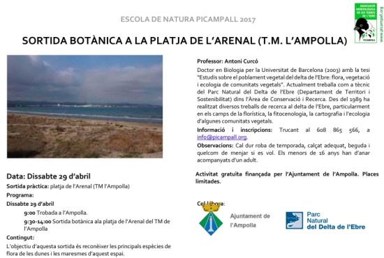 Sortida botànica a la platja de l’Arenal Sortida botànica a la platja de l’Arenal