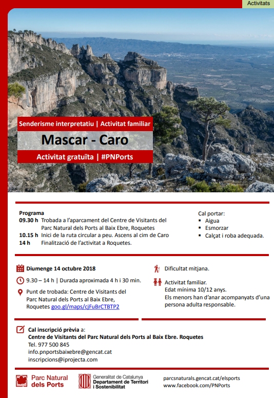 Sortida: Mascar-Caro Sortida: Mascar-Caro