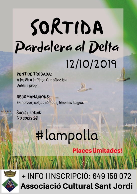 Sortida pardalera al Delta Sortida pardalera al Delta