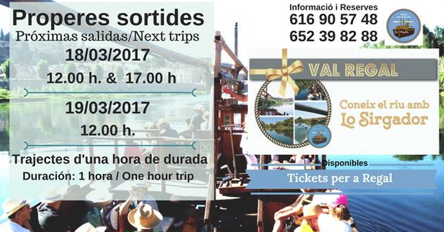 Sortida especial amb Lo Sirgador. M�sica en viu "Cants d&rsquo;aigua"