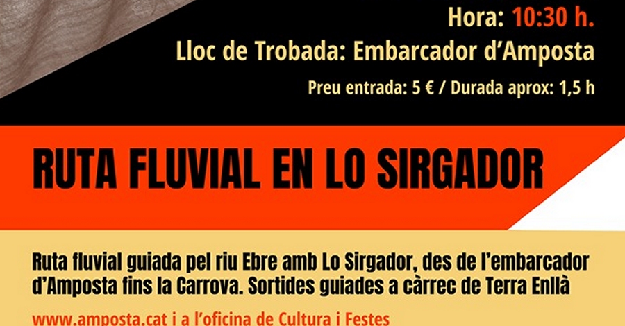 Ruta fluvial guiada por el r�o Ebro con Lo sirgador