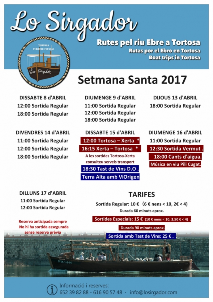 Tast de vins navegant per l�Ebre