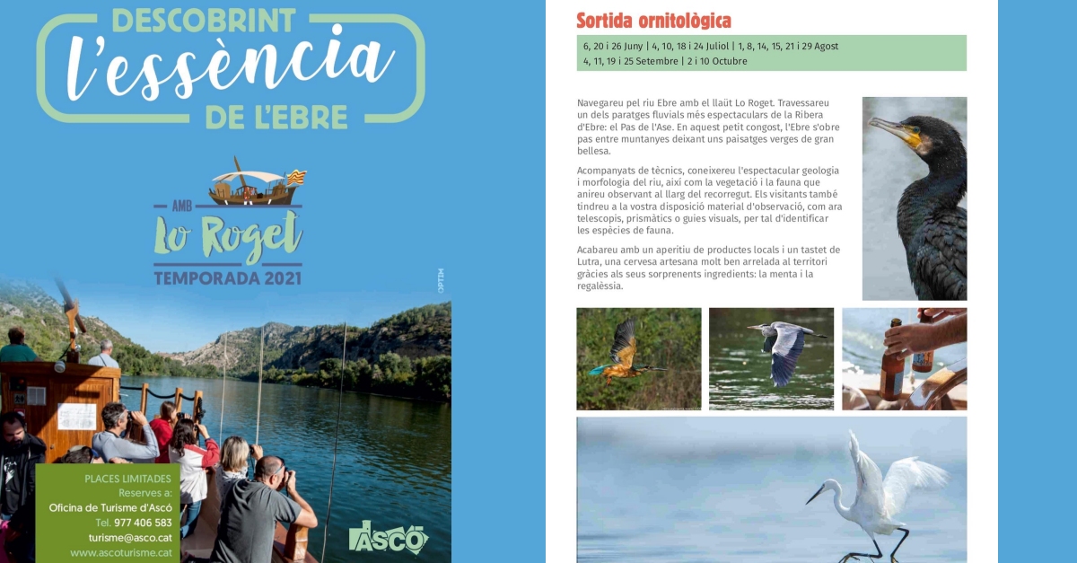 Sortida ornitol�gica amb el llagut Lo Roget 