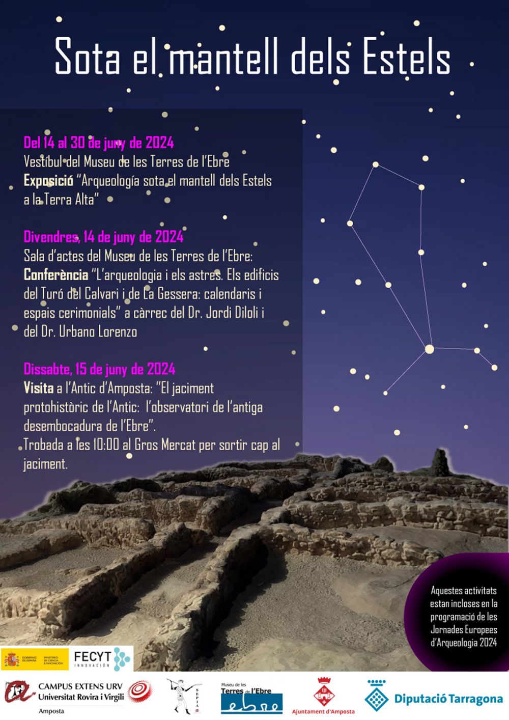 Conferència «L’arqueologia i els astres. Els edificis del Turó del Calvari i de la Gessera: calendaris i espais cerimonials» Conferència «L’arqueologia i els astres. Els edificis del Turó del Calvari i de la Gessera: calendaris i espais cerimonials»