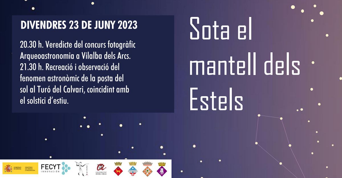 Sota el mantell dels estels. Recreaci�n y observaci�n del fen�meno astron�mico de la puesta del sol en el Tur� del Calvari