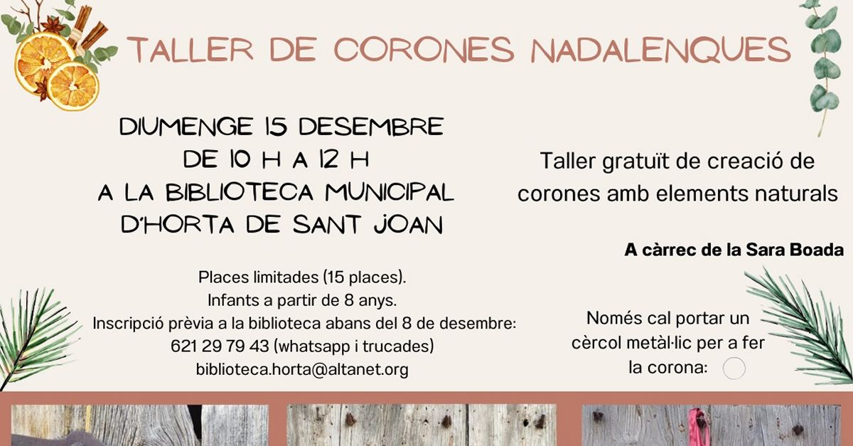 Taller de coronas navide�as