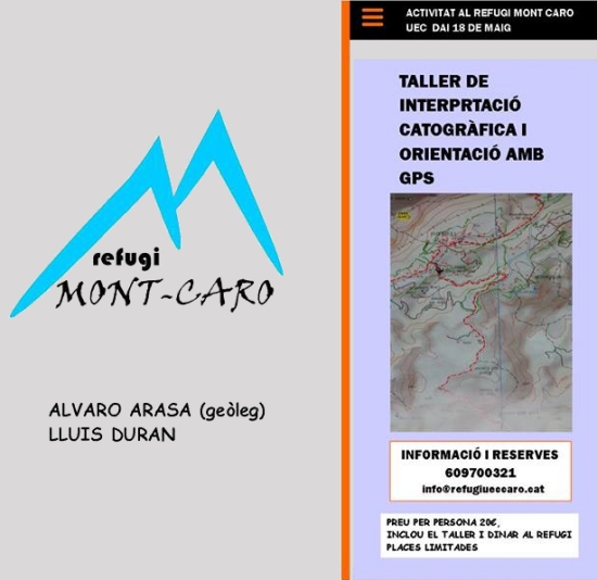 Taller d’interpretació cartogràfica i orientació amb GPS Taller d’interpretació cartogràfica i orientació amb GPS
