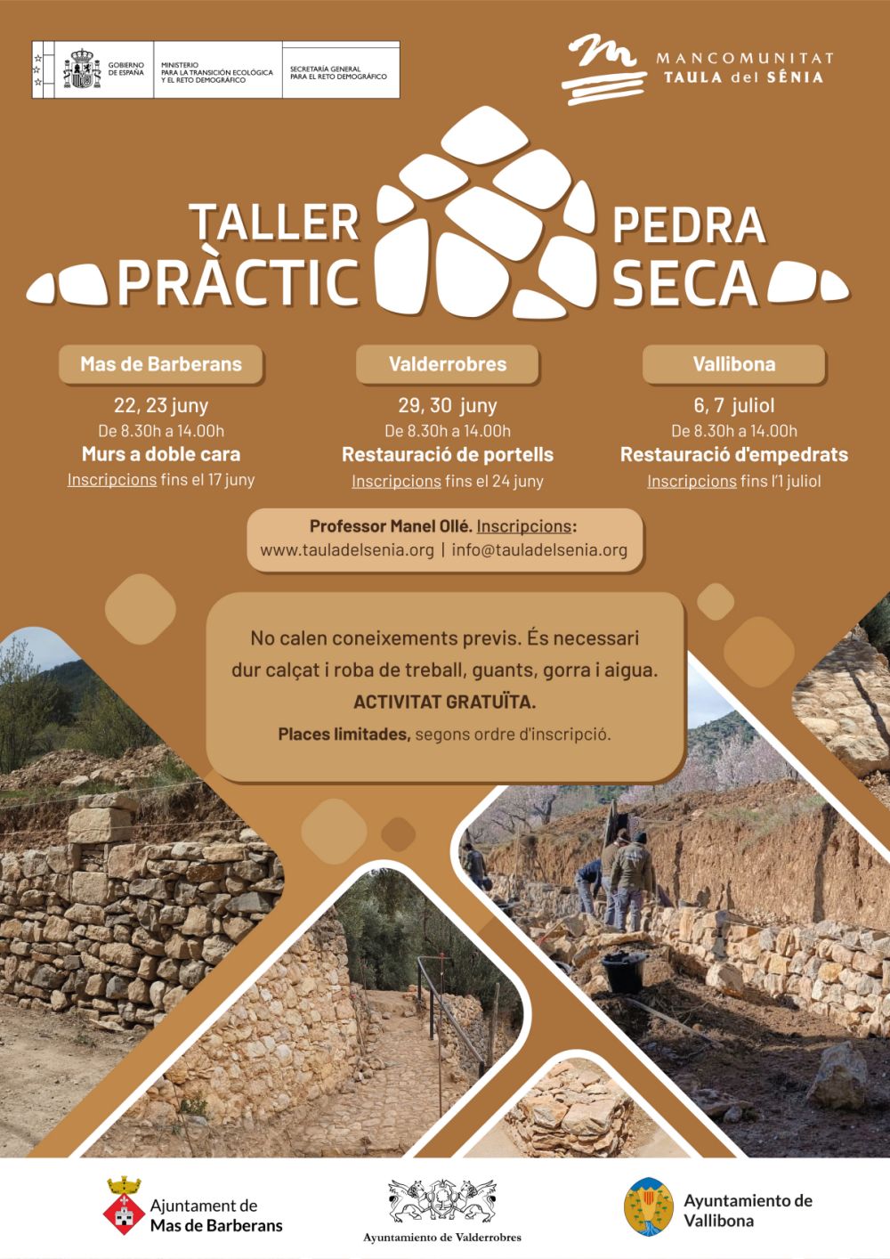 Taller pràctic de pedra seca: Restauració d’empedrats Taller pràctic de pedra seca: Restauració d’empedrats