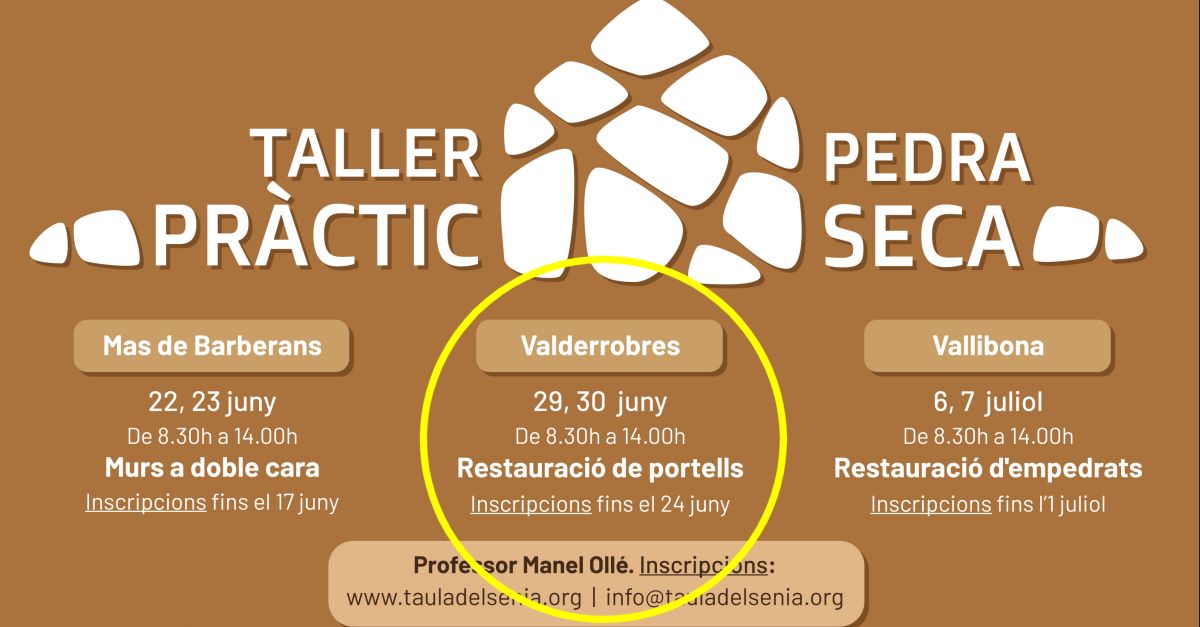 Taller pr�ctic de pedra seca: Restauraci� de portells
