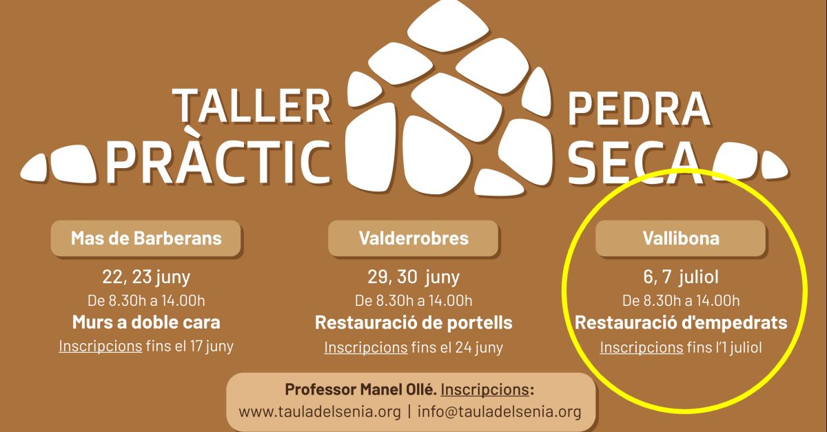 Taller pr�ctic de pedra seca: Restauraci� d�empedrats