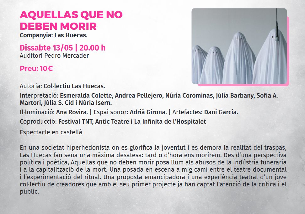 Temporada de teatre Benicarl�: Aquellas que no deben morir