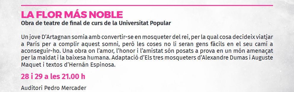Temporada de teatre Benicarl�: La flor m�s noble