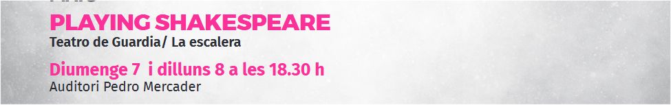 Temporada de teatre Benicarl�: Playing Shakespeare