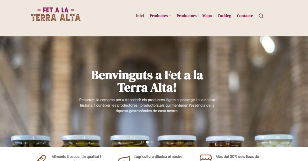 Una nova web promociona els productes de la Terra Alta