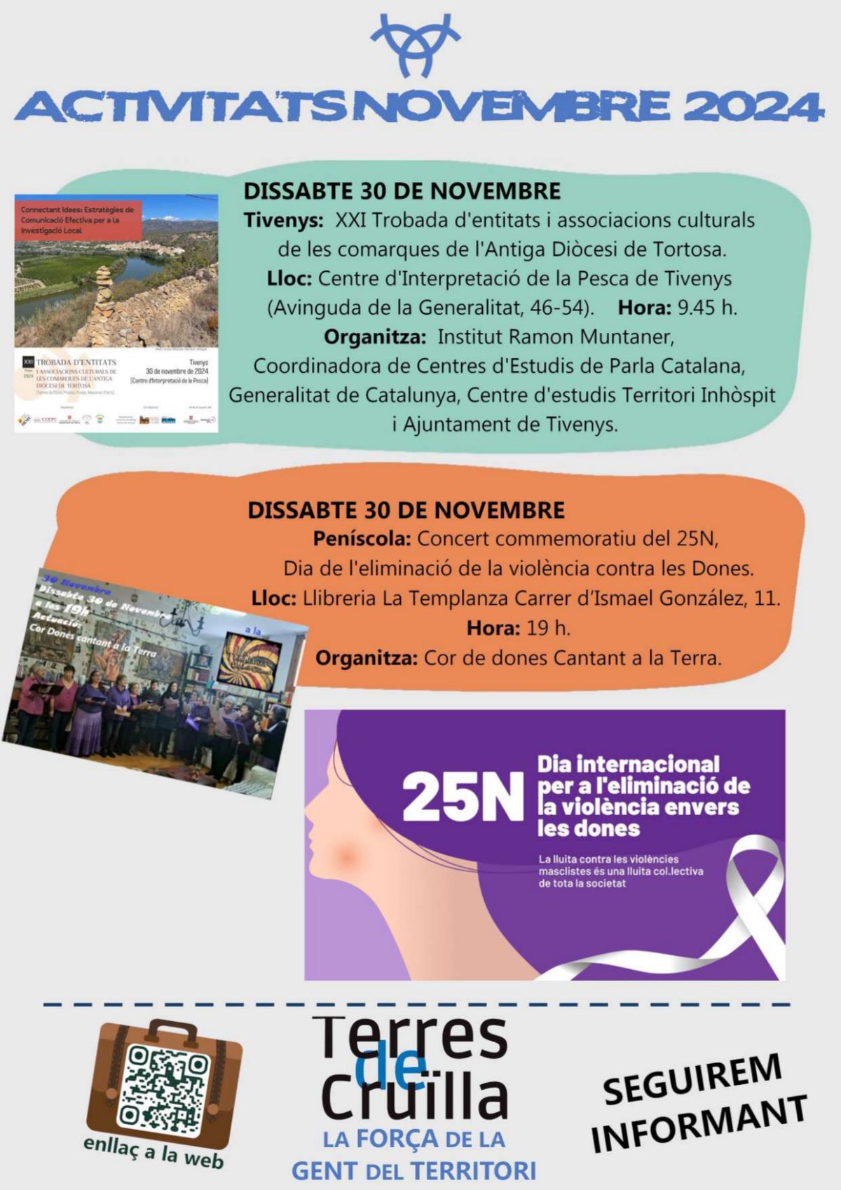 Terres de Cru�lla: activitats novembre 2024