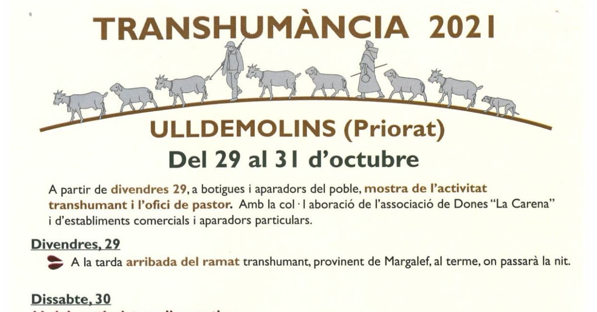 Transhumncia 2021 a Ulldemolins