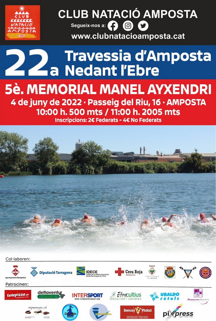 22a Travessia Nedant l’Ebre. Memorial Manel Ayxendri 22a Travessia Nedant l’Ebre. Memorial Manel Ayxendri