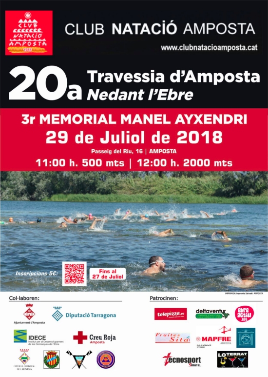 20a Travessia d’Amposta Nedant l’Ebre. 3er Memorial Manel Ayxendri 20a Travessia d’Amposta Nedant l’Ebre. 3er Memorial Manel Ayxendri