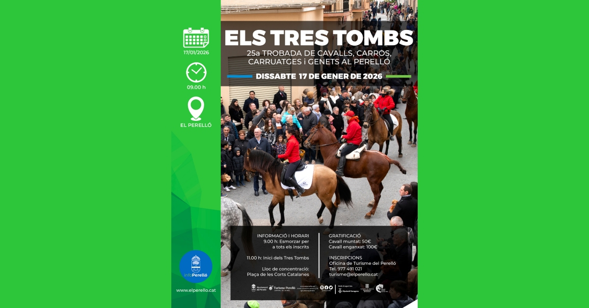 Els Tres Tombs. 25a. Encuentro de caballos, carros, carruajes y jinetes en El Perell�