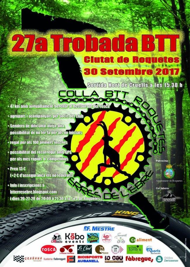 27a Trobada BTT Ciutat de Roquetes 27a Trobada BTT Ciutat de Roquetes