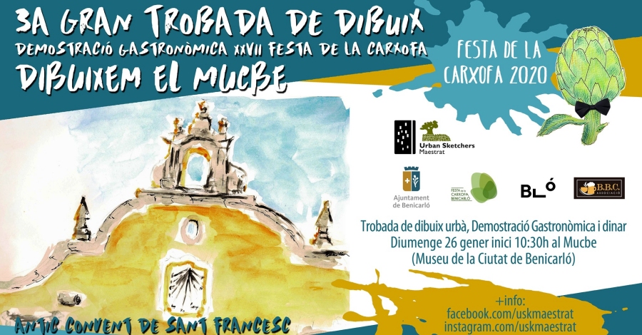 Trobada d&rsquo;UrbanSketchers Maestrat �Dibuixem el Mucbe, antic convent de Sant Francesc�