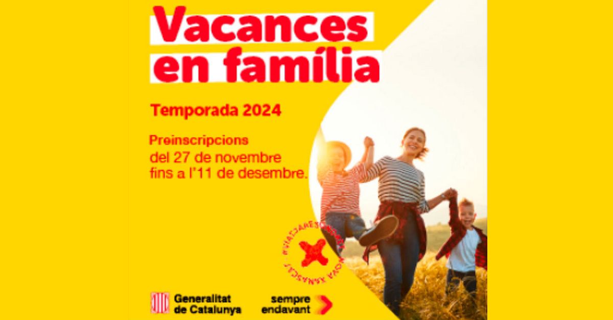 Joventut obre les inscripcions al Vacances en famlia amb una oferta de 44.733 places per anar a 27 albergs al llarg del 2024