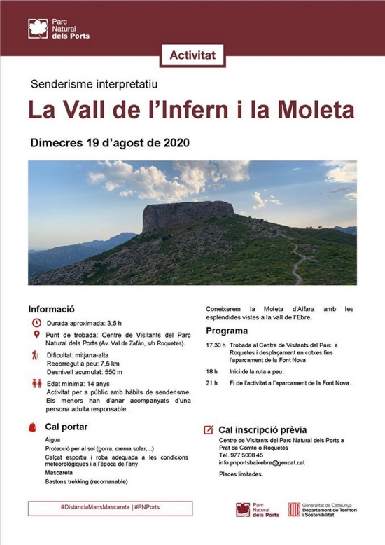 Senderisme interpretatiu: La Vall de l’infern i la Moleta Senderisme interpretatiu: La Vall de l’infern i la Moleta