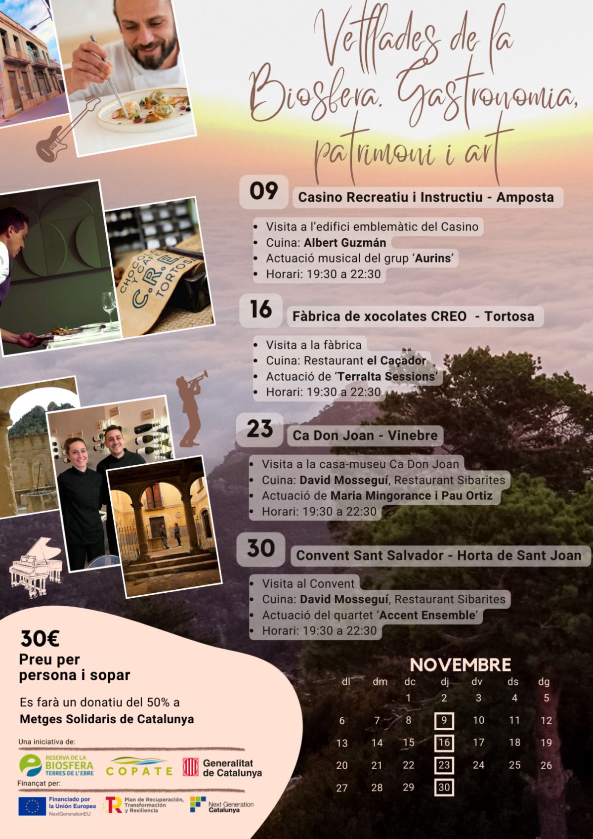 Vetllades de la Biosfera. Gastronomia, patrimoni i art: Amposta Vetllades de la Biosfera. Gastronomia, patrimoni i art: Amposta