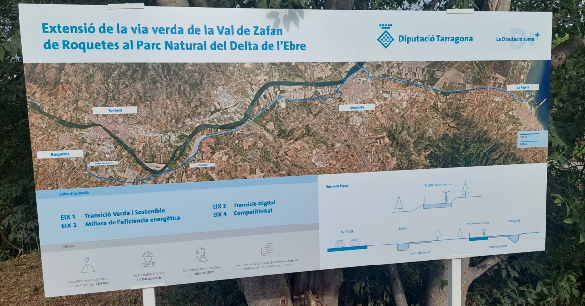 La Via Verda arribar a Amposta i la Rpita labril del 2025