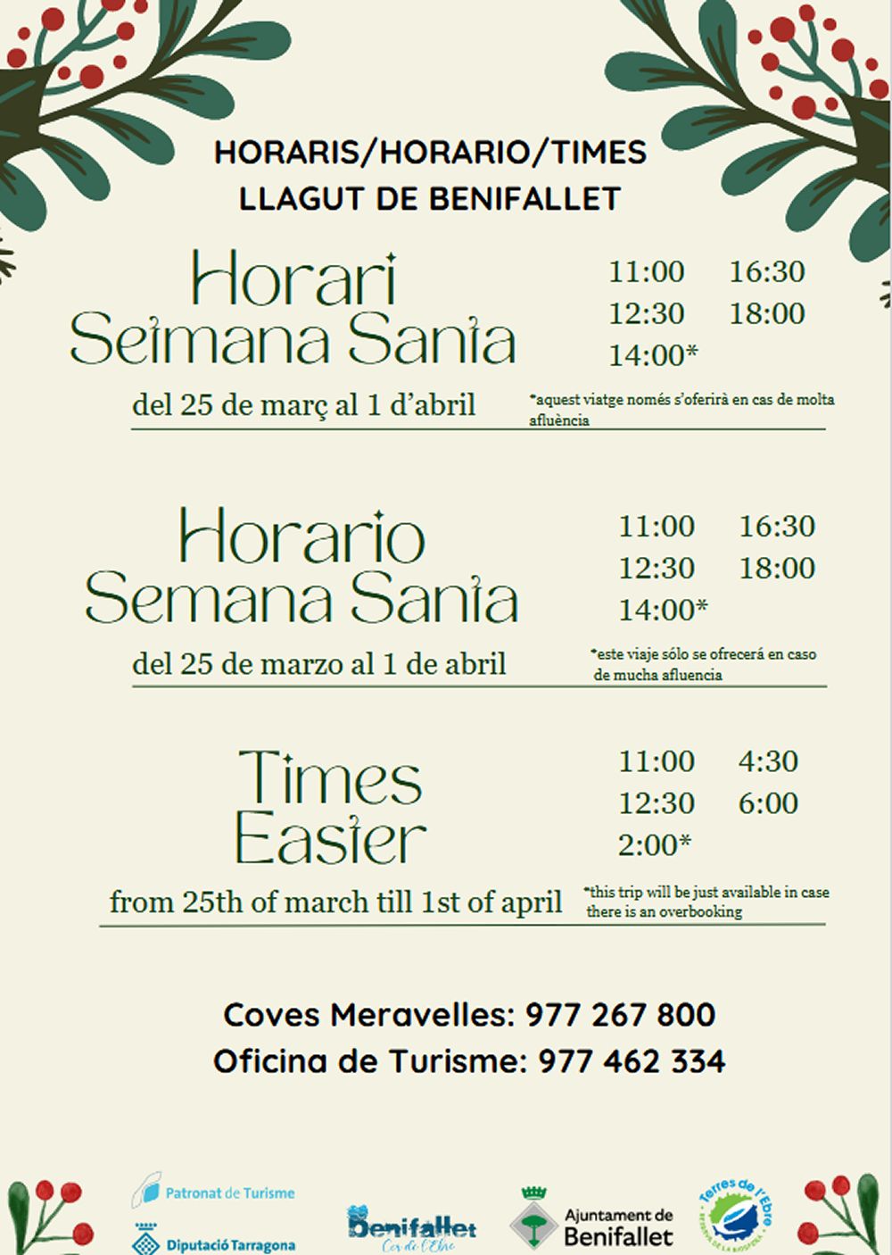 Viatges pel riu Ebre amb el llagut Benifallet - Setmana Santa Viatges pel riu Ebre amb el llagut Benifallet - Setmana Santa