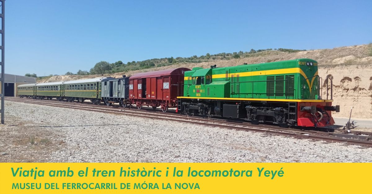 Viatja amb el tren hist�ric i la locomotora Yey�