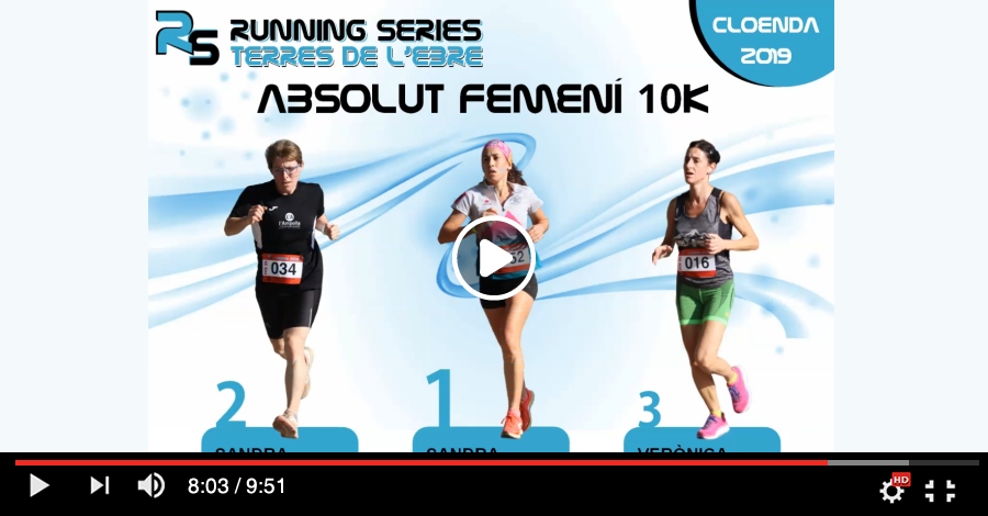 Vdeo-presentaci de la cloenda Running Series Terres de lEbre 2019