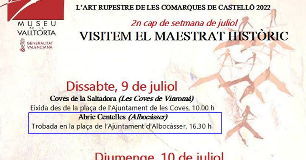 Visita a l�Abric Centelles d�Alboc�sser