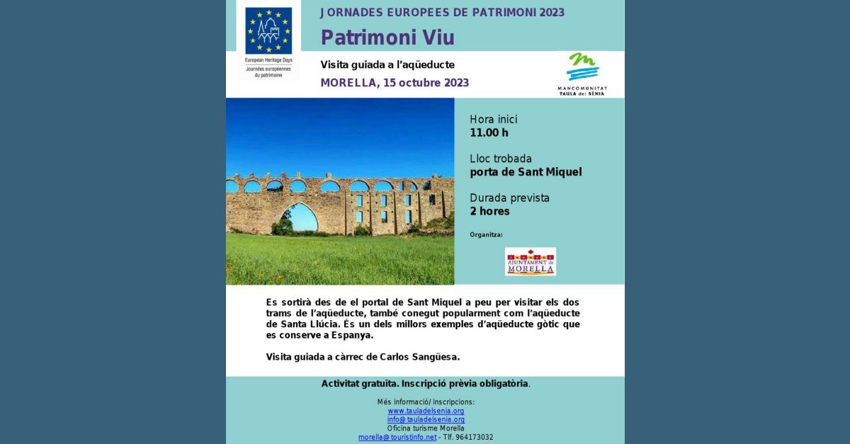 JEP2023 Visita guiada a l�aq�educte de Morella