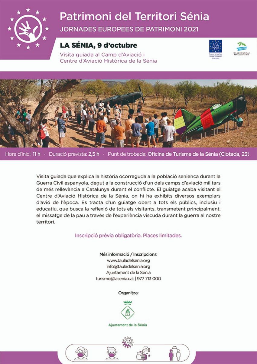 Patrimoni Territori Sénia: Visita al Camp d’Aviació i Centre d’Aviació Històrica de la Sénia Patrimoni Territori Sénia: Visita al Camp d’Aviació i Centre d’Aviació Històrica de la Sénia