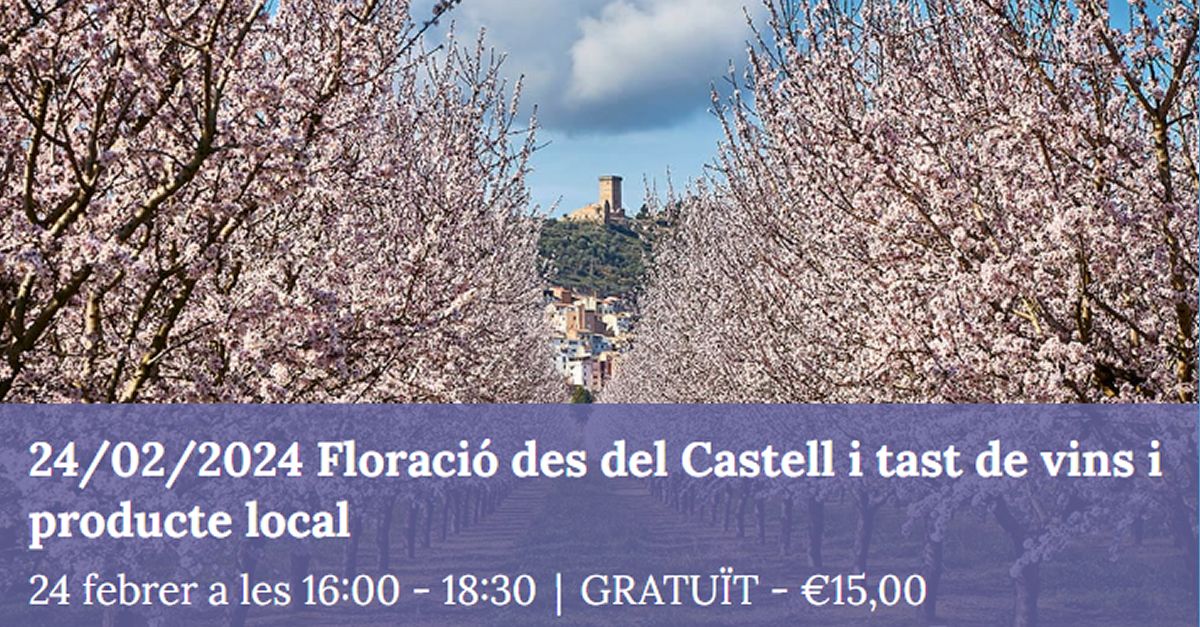 Floraci�n desde el Castillo de Asc� y cata de vinos y producto local