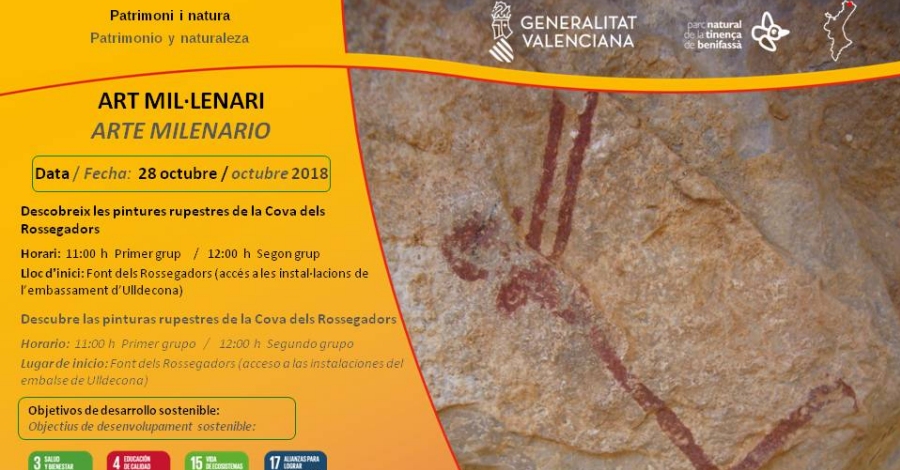 Visita a las pinturas rupestres de la Cova dels Rossegadors Visita a las pinturas rupestres de la Cova dels Rossegadors